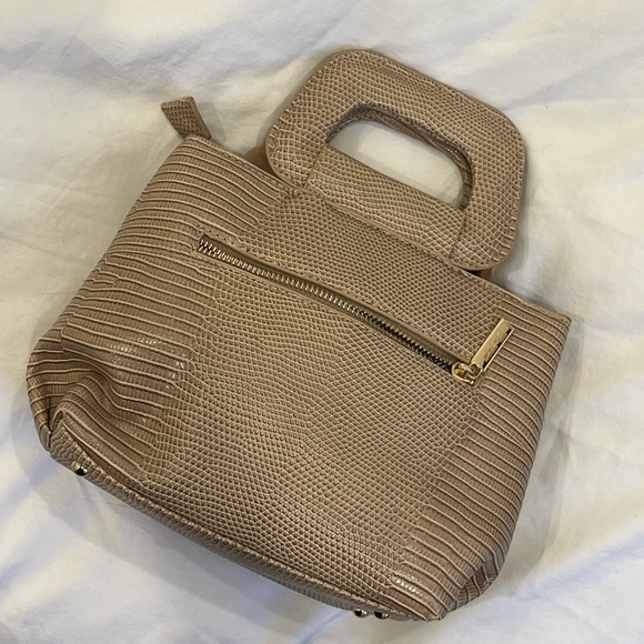 Mail + Lili mini Maya croc embossed vegan leather satchel - Picture 4 of 4